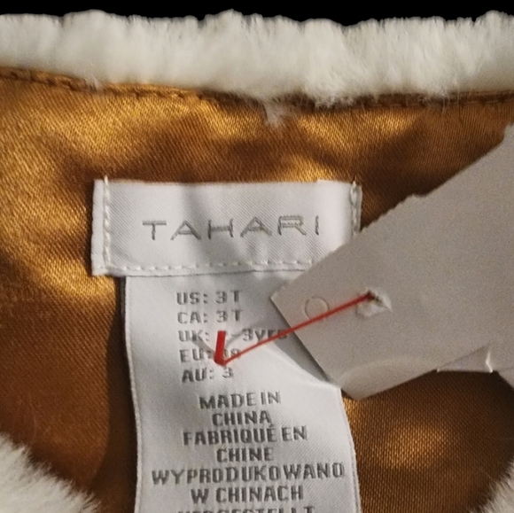 Tahari Ivory Sleeveless Faux Fur Vest - Size 3T - Picture 2 of 7